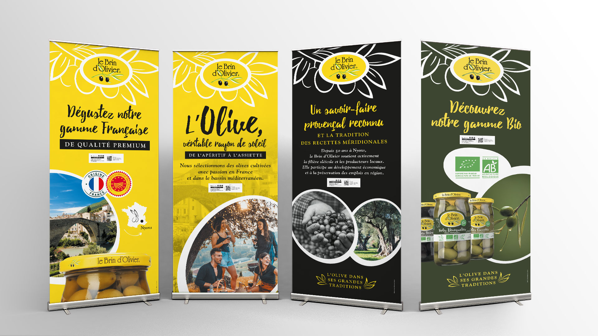 Création et impression de 4 roll-up pour le brin d'Olivier