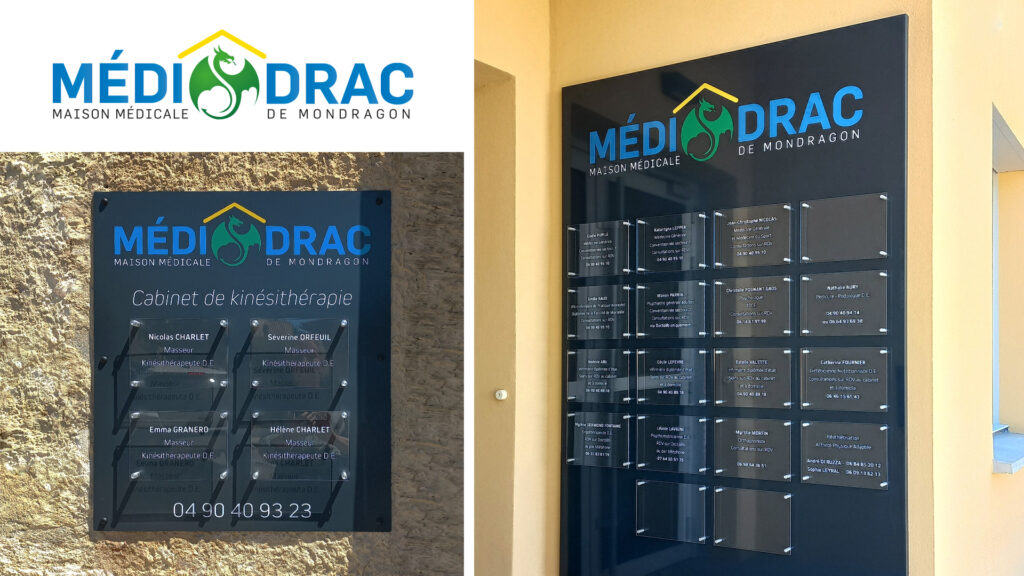 Découvrez la nouvelle maison médicale MEDIDRAC à Mondragon avec sa signalétique