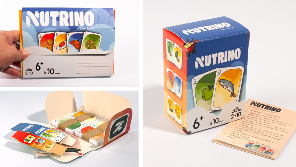 Un jeu de cartes qui permet d'apprendre à reconnaître les aliments et leur classification.