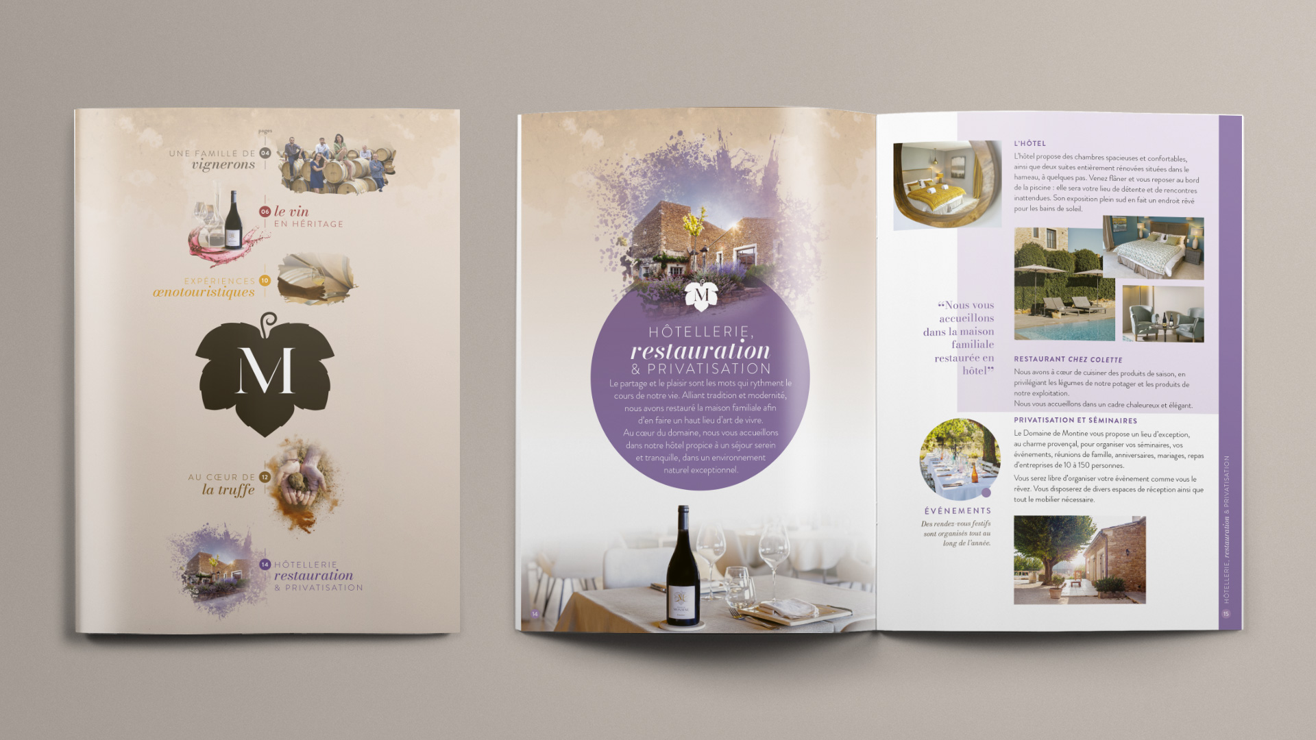 Le Domaine de Montine à Grignan nous a fait confiance pour redesigner ses supports de communication.
