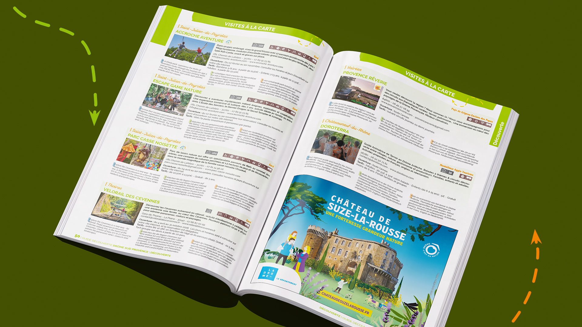 Pour la quatrième année consécutive l'office du tourisme Drôme Sud Provence a fait appel à nos services pour la réalisation de leur Guide découverte annuel